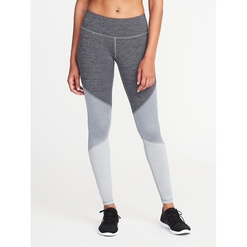 Outdoor Voices Grey Colorblock TechSweat High Waisted Leggings XS